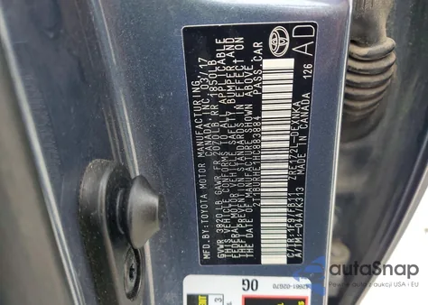 2017 Toyota Corolla L из США, поврежденный, VIN 2T1BURHE1HC883884